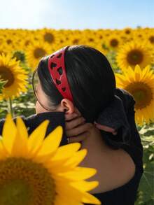 Joivida 甜美酷炫镂空红色宽发箍 韩版小众复古高端蓬松发饰 - 彩色 - 查看 9