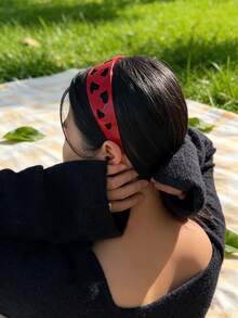 Joivida 甜美酷炫镂空红色宽发箍 韩版小众复古高端蓬松发饰 - 彩色 - 查看 7