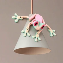 Joivida 1PC 3D Printed Frog Refrigerator Magnet Strong Magnetic Funny Realistic Design Green Frog Shape Creative Weird Unique Home Kitchen Office Decor Cool Gift For Friends Family Birthday Christmas Housewarming Party Decoration Novelty Gadget Hot - Multicolor - View 13
