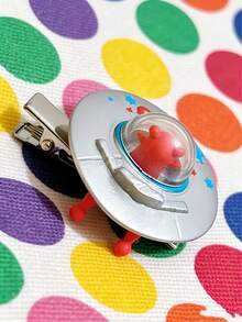 Joivida Unique 3D Alien Spaceship Hair Clips Cute UFO Hair Clips Funny Handcrafted Quirky Hair Accessories