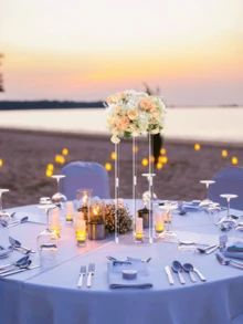 Tall Acrylic Vase Wedding Centerpieces Clear Elegant Centerpiece Stand With Artificial Hydrangea Flowers For Wedding Party Table Home Decorations - Transparent - View 2