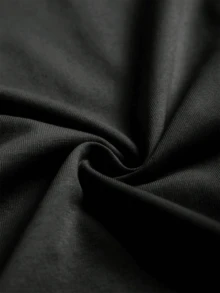 Camiseta de algodón para mujer con estampado de osos de peluche pareja y texto Be Mine para San Valentín - Negro - Ver 4