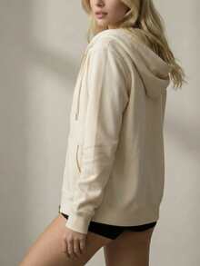 Sudadera casul Termico con capucha para mujer - Beis - Ver 3