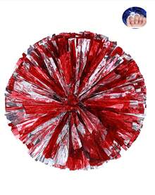2 Pieces Football/Basketball Cheerleading Pom-Poms & Metal Bracelet Series, Sports Team Event & Dance Performance Props, Square Dance & Game Props, Dance & Fan Cheerleading Props, For Outdoor Sports Team Performance Pom-Poms - Multicolor - View 14