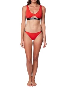 Calvin Klein Intense Power Women's Bikini Top Flaming Chili - Rojo - Ver 3