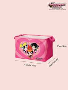 THE POWERPUFF GIRLS X Joivida 1 件带有可爱印花的宠物玩具收纳篮。 - 粉色 - 查看 3