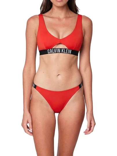 Calvin Klein Intense Power Women's Bikini Top Flaming Chili