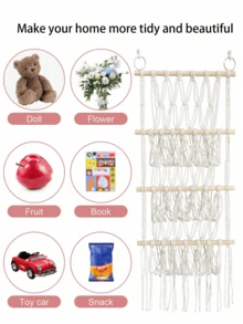 1 chiếc lưới hoặc võng đựng đồ chơi nhồi bông, giá đựng đồ bằng ren, vật trang trí cho phòng bé trai và bé gái, giá treo đồ chơi cho phòng chơi, trang trí phòng ngủ tinh tế, lưới nhồi bông, lưới dệt hai lớp có tua rua, lưới trưng bày và đựng đồ chơi nhồi bông cỡ lớn, lưới hình động vật có thể điều chỉnh, thích hợp cho phòng ngủ, phòng chơi, trang trí tường, và có thể dùng để đựng đồ chơi nhồi bông, quần áo, sách, tạp chí, v.v. - Nhiều màu - Xem 12