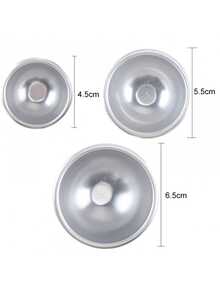 6PCS, Bath Bullet Mold, Soap, Soap, Bath Ball Mold, Molding Mold, Reusable - Silver - View 3
