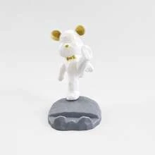 1pc Cute Phone Stand, Cartoon Bear Shaped Phone Holder, Compatible With Both Mobile Phones And Tablets, Suitable For Office Desktop, Bedside, Living Room, Study, Bedroom, Gifts Back To School - White kick - View 7