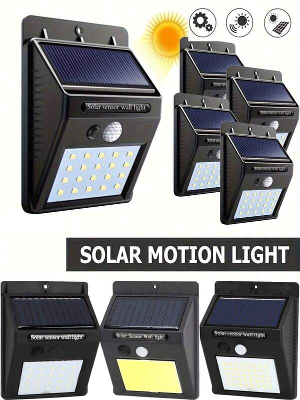 4 pièces Éclairage mural solaire extérieur, Éclairage de jardin à LED, Luminaires avec 3 modes d'éclairage, Convient pour le jardin, le garage, l'allée, la terrasse, la décoration de la maison, la décoration extérieure, la décoration de la piscine, la décoration de Noël, cadeau de rentrée scolaire