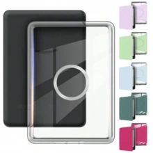 Funda magnética con cubierta protectora de acrílico para Kindle Paperwhite de 12a generación 2024 de 7 pulgadas, con función de activación/suspensión automática y rotación de 360 grados desmontable - Multicolor - Ver 1