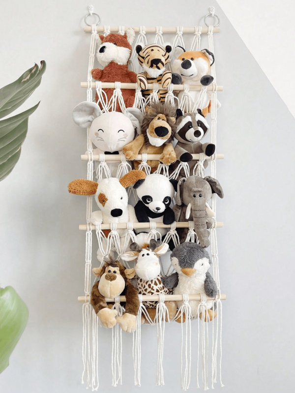 1pc Plush Toy Net Or Hammock, Lace Storage Rack, Decoration For Boys' And Girls' Room, Hanging Storage For Playrooms, Exquisite Bedroom Decoration, Plush Net, Double-Layer Woven Net With Tassels, Large Plush Toy Display And Storage Net, Adjustable Animal Net, Suitable For Bedrooms, Playrooms, Wall Decorations, And Can Be Used For Plush Toys, Clothes, Books, Magazines, Etc.