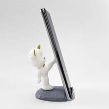 1pc Cute Phone Stand, Cartoon Bear Shaped Phone Holder, Compatible With Both Mobile Phones And Tablets, Suitable For Office Desktop, Bedside, Living Room, Study, Bedroom, Gifts Back To School - White kick - View 5