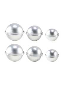 6PCS, Bath Bullet Mold, Soap, Soap, Bath Ball Mold, Molding Mold, Reusable - Silver - View 5