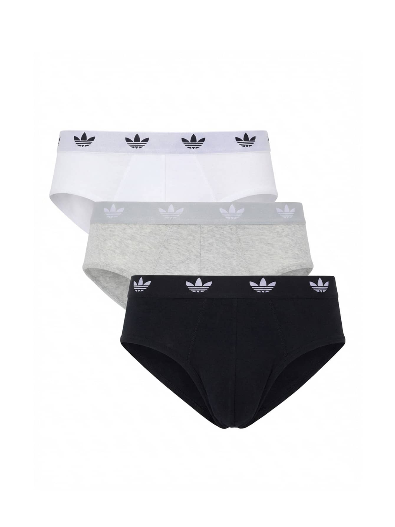 Adidas 3 Pack Men Briefs - White - View 1
