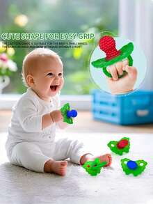 1PC Raspberry Teether Silicone Pacifier Teething Toy Freezable Baby Chew Toy Soothing Gum Relief For Infants - Multicolor - View 1