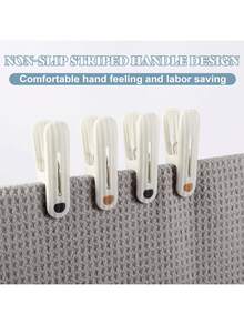 Plastic Clothes Pins Heavy Duty Clothespins For Laundry, Clothesline Clips Clothes Pegs With No Trace Design, Windproof Clothes Clips For Hanging Clothes, Socks, Towel, Snack - Multicolor - View 2