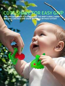 1PC Raspberry Teether Silicone Pacifier Teething Toy Freezable Baby Chew Toy Soothing Gum Relief For Infants - Multicolor - View 5