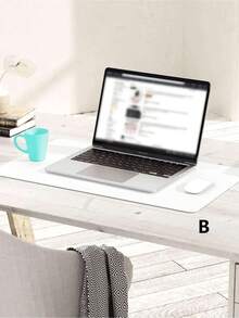 1 pieza Alfombrilla de escritorio grande de unicolor antideslizante, alfombrilla de mesa impermeable para el hogar y vuelta al colegio - Multicolor - Ver 8