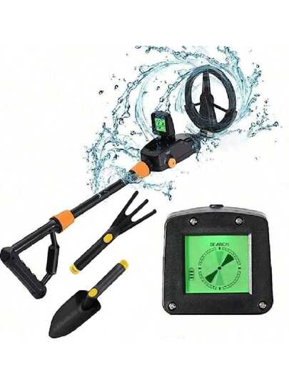 【黄金探测器】高级DSP芯片黄金探测器，专业成人金属探测器，带LCD背光的探测线圈，高精度寻金系统