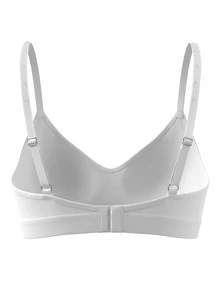 Adidas Essentials 3 Stripes Women's Sport Bra White - White - View 2