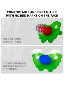 1PC Raspberry Teether Silicone Pacifier Teething Toy Freezable Baby Chew Toy Soothing Gum Relief For Infants - Multicolor - View 3