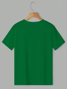 Shendy Vendy Men's 100% Cotton T-Shirt With Round Neck And Short Sleeves, Ideal For The Holiday Season And New Year's Celebrations 2025 2026 - 綠色 - 查看 2