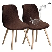 2件装防水提花弹力餐椅套，可拆卸防滑厨房椅套 - 2件 - 查看 13