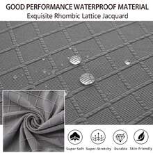 2件装防水提花弹力餐椅套，可拆卸防滑厨房椅套 - 2件 - 查看 3