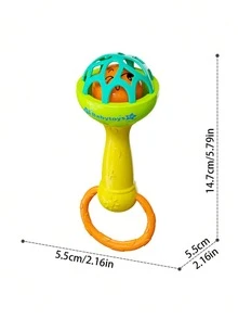 1PC Single Head Double Head Dinosaur Rattle Toy Baby Infant Teething Shaker Sensory Learning Toy Free Developmental Gift - Multicolor - View 9