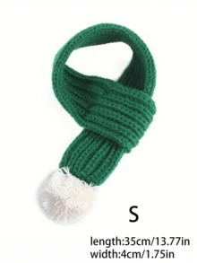 1 Stück Weihnachts-Welpen & Kätzchen Schal - rot und grün gestreift mit weißem Bommel, ein warmes und weiches Winteraccessoire für alle Rassen und Größen (klein bis mittel/groß), festliches Design für Katzenliebhaber, für Hunde und Katzen, aus kuscheliger Materialien hergestellt - Verschiedenfarbig - Übersicht 12