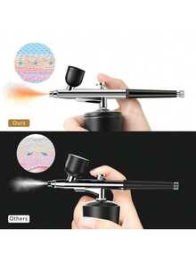 Spray Guns,Airbrush Kit With Compressor - Rechargeable And Cleaning Brush Set For Nall Art, Painting Tools - Multicolor - View 4