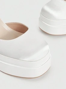 CUCCOO LuxiPop Women's Satin Platform High Heel Pumps, Elegant Stiletto Design, Suitable For Halloween, Christmas, New Year, Date Night, Create A Sexy Autumn Nightclub Look.