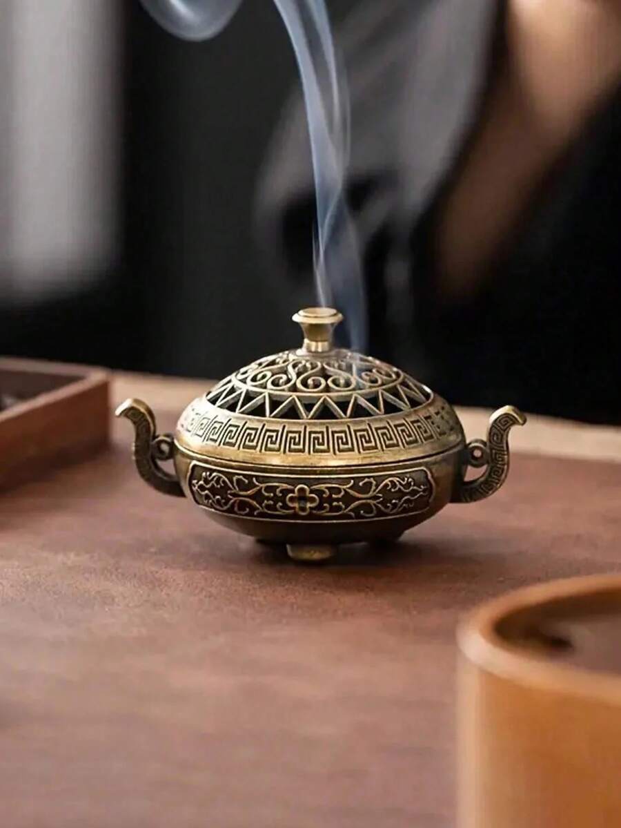 【黄铜香薰】尼泊尔风格黄铜香炉 | 金属 | 香薰架 | 适用于瑜伽冥想、家居装饰 | 适合节日 - 颜色和款式随机 - 彩色 - 查看 1