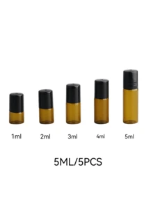 5个琥珀色滚珠空瓶，精油滚珠瓶，香水样品分装瓶，避光滚珠瓶，可重复灌装精油香水收纳瓶，带滚珠，旅行必备，空可重复灌装滚珠玻璃瓶，滚珠香水瓶，客厅家居卧室浴室装饰，旅行用品，婚礼，派对，生日，送给男士、父母、朋友的礼物，新年礼物，趣味礼物 - 棕色 - 查看 8