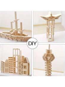 10根30厘米/11.81英寸DIY模型建筑竹条 - 天然色彩 - 查看 8
