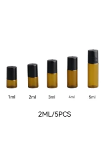 5个琥珀色滚珠空瓶，精油滚珠瓶，香水样品分装瓶，避光滚珠瓶，可重复灌装精油香水收纳瓶，带滚珠，旅行必备，空可重复灌装滚珠玻璃瓶，滚珠香水瓶，客厅家居卧室浴室装饰，旅行用品，婚礼，派对，生日，送给男士、父母、朋友的礼物，新年礼物，趣味礼物 - 棕色 - 查看 7