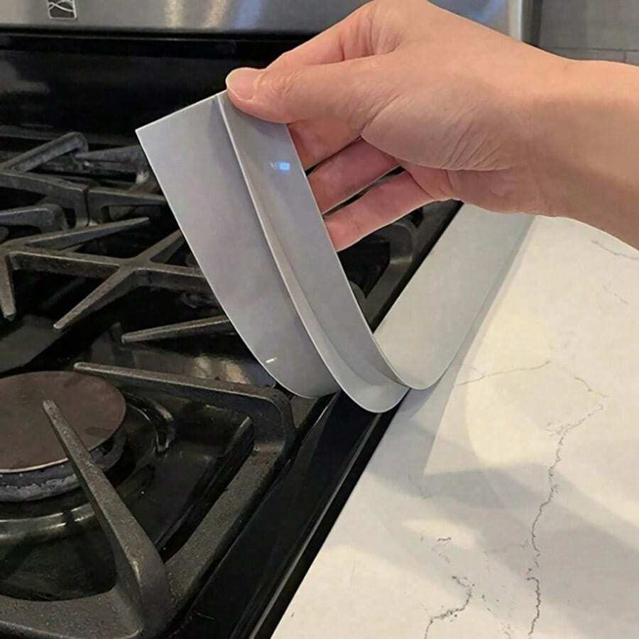 1pc/2pcs Silicone Strip Set, Cooktop Strip, Kitchen Oil And Stain Resistant Strip, Silicone Sealing Strip, Gas Cooktop Mat Set, Gas Cooktop Mat Organic Silicon High Temperature Resistant Kitchen Gap Strip, Oil And Dirt Resistant Gas Stove Gap Soft Sealing Strip Silicone Gap Plug Kitchen Stove Counter Gap Cover - Flexible Stove Space Filler - Multicolor - View 1