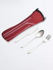 1PC Cutlery Storage Bag,Reusable Flatware Storage Pocket,Black Portable Tableware Bag Outdoor Travel Camping Cutlery Pouch Storage Bag Flatware Tableware Dinnerware Carrying Case For Knife, Fork, Spoon, Tea Spoon, Chopsticks, Bottle Opener, Straws,For Outdoor Travel Camping Office(Flatware Not Included) Christmas For Holiday Gift Giving