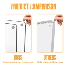 3/6/12pcs Magnetic Acrylic Refrigerator Magnet Photo Frame, Diy Photo Wall, 3-Inch Magnetic Photo Card Display Board - White - View 6