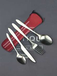 1PC Cutlery Storage Bag,Reusable Flatware Storage Pocket,Black Portable Tableware Bag Outdoor Travel Camping Cutlery Pouch Storage Bag Flatware Tableware Dinnerware Carrying Case For Knife, Fork, Spoon, Tea Spoon, Chopsticks, Bottle Opener, Straws,For Outdoor Travel Camping Office(Flatware Not Included) Christmas For Holiday Gift Giving