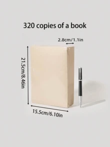 1本单本高级笔记本，320张加厚米色木浆素描纸，护眼美观，适合记笔记、绘画、考试和学习，简约办公学习用品，笔记本礼品之选 - 米色 - 查看 2