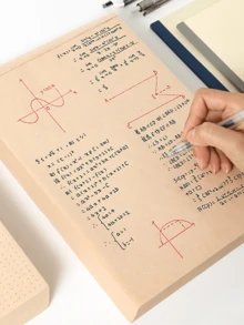 1本单本高级笔记本，320张加厚米色木浆素描纸，护眼美观，适合记笔记、绘画、考试和学习，简约办公学习用品，笔记本礼品之选 - 米色 - 查看 3