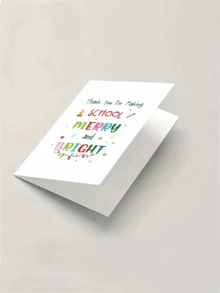 1Set Merry Christmas, Teacher Appreciation Card - The Perfect End-Of-Year Greeting To Thank Teachers, A Holiday Classroom Gift From Students - Multicolor - View 6