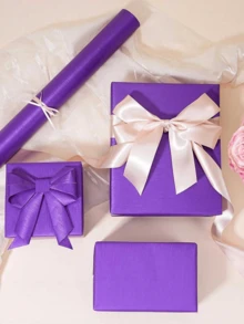Giấy gói quà dạng cuộn - Giấy gói quà màu tím ánh kim mờ, giấy màu trơn hoàn hảo cho các bữa tiệc ngày lễ, đám cưới mùa đông, Ngày của Mẹ, sinh nhật, bó hoa tự làm, năm mới, tiệc tặng quà. - Màu tím - Xem 5