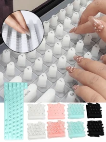 A Silicone Keyboard Mat Suitable For Long Nails, Featuring Scratch Resistance, Ergonomic Design For Easy Typing, And Compatibility With US Apple,Back To School - Multicolor - View 1