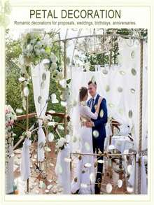 50/100/300/500pcs Silk Rose Petals ,Wedding Petals ,White Petals Fake Rose Petals Artificial Flower Petals Proposal Basket Aisle Bridal Shower Table Decoration,Party Decor - Green - View 8