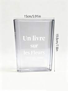 Book Vase Art And Culture Flavor Transparent Vase Book Flower Stand Decoration Transparent Flower Vase - Multicolor - View 4