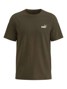 Puma Essentials 2 Colour Small No. 1 Logo Men T-Shirt Green - Green - View 1